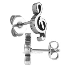 Music Note Earring Studs Jewellery Making Supplies Model Fashion Earrings Stainless Steel Jewellery